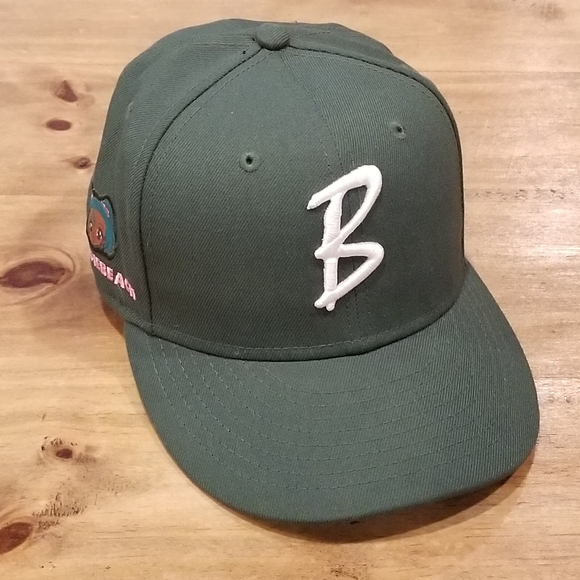 The Hundreds New Era Hat Size 7 1/8 Green White Blondie Beach Logo Fitted - Picture 6 of 12